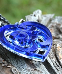 OM blue necklace heart shape uniquedesign from shyamantaka 1