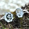 AUM cufflinks lotus circle