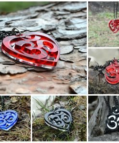 Om necklaces Collage red symbol