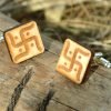 vedic swastica cufflinks