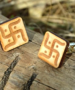 vedic swastica cufflinks