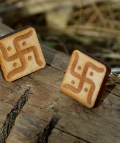 vedic swastica cuff links
