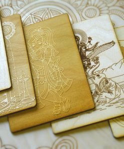 Garuda and Vishnu postcard Shyamantaka Collage