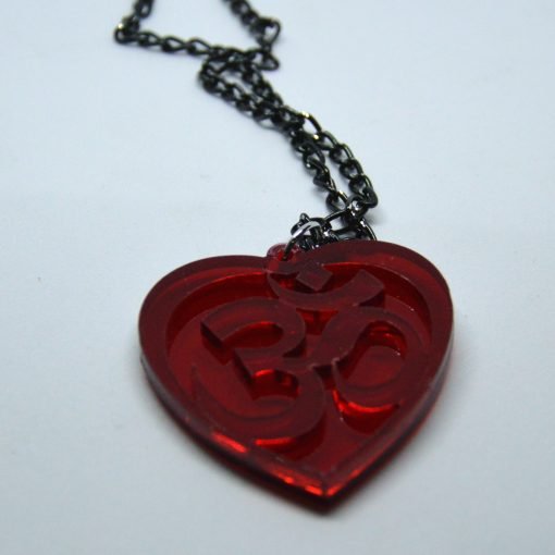 Om necklace red