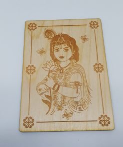 Radha Postcard Engraved border lasercut rectangle
