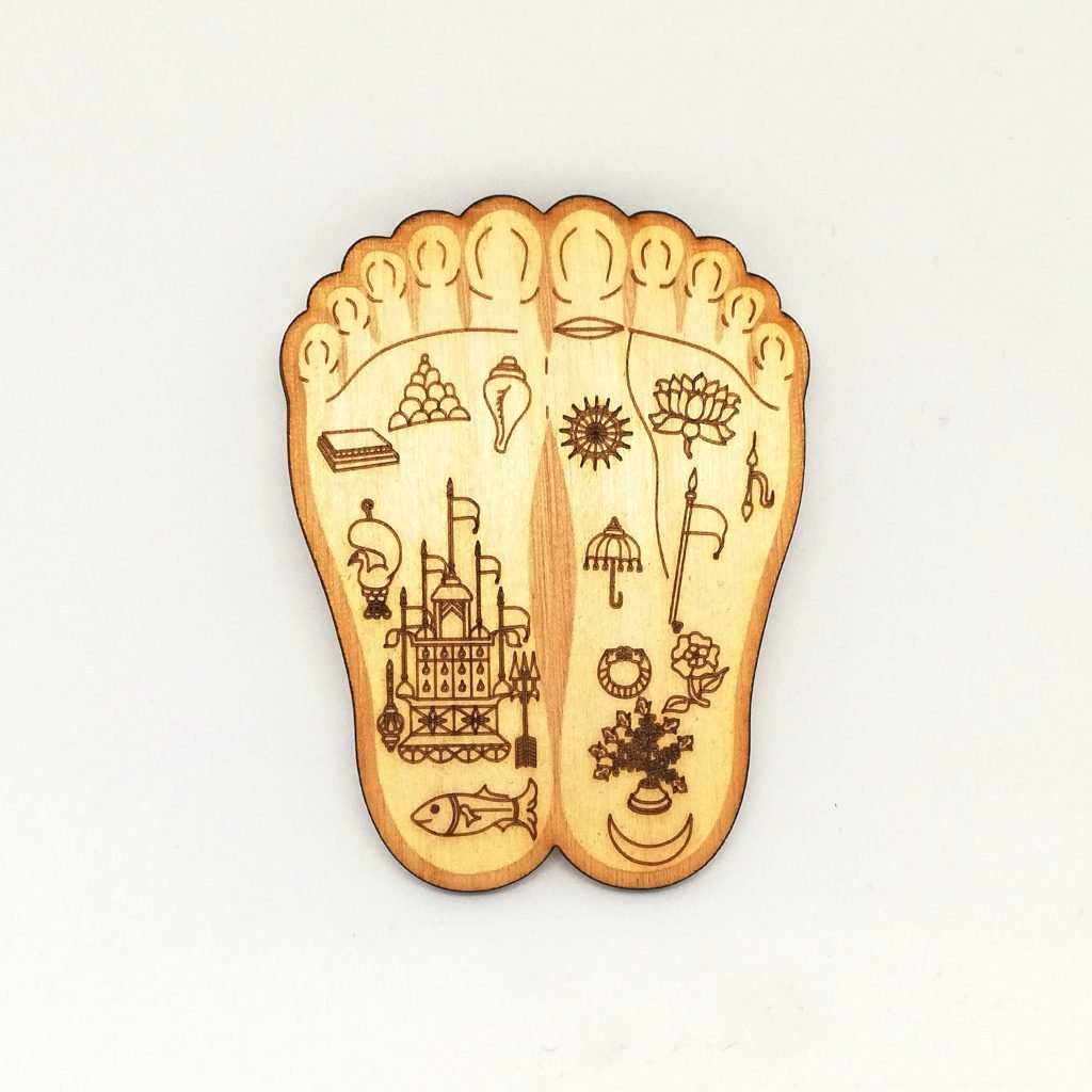 Radha Lotus Feet Engraved wall deco