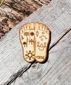 Lord Krishna Lotus feet wooden 1