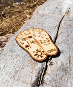 Lord Krishna Lotus feet wooden 2