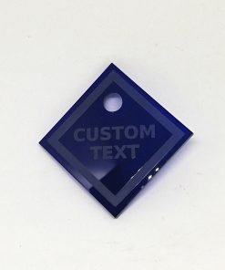 Acrylic Number Tag With Custom text and Number - Laser Cut - Dressing Room