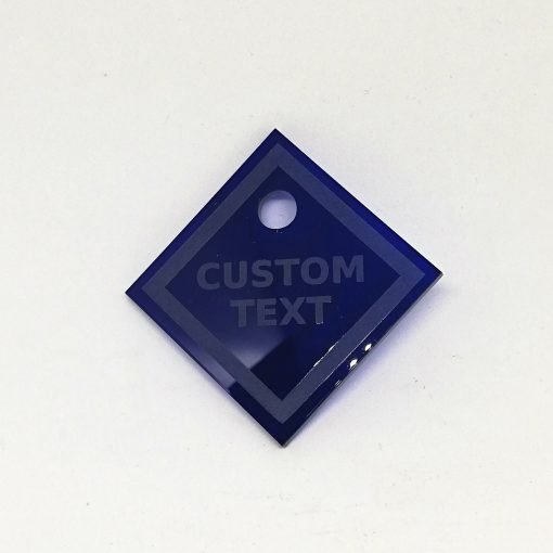 Acrylic Number Tag With Custom text and Number - Laser Cut - Dressing Room