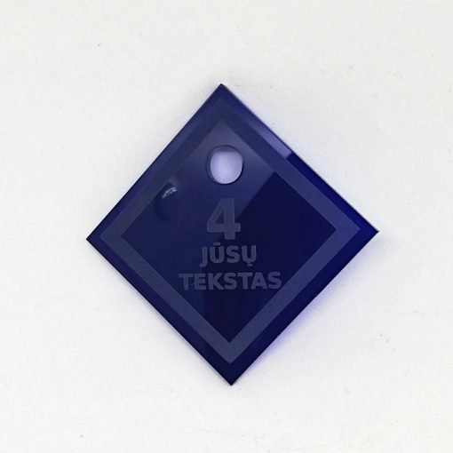 Acrylic Number Tag With Custom text and Number - Laser Cut - Dressing Room.2