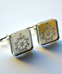 Sudarshana Chakra Cuff links laser cut mirror acrylic 1.1