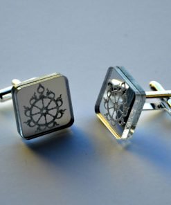 Sudarshana Chakra Cuff links laser cut mirror acrylic