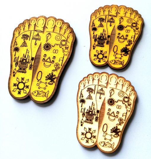 Gauranga lotus feet wall decor