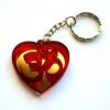 OM red Heart shape keychain 1