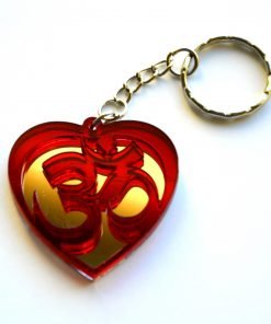 OM red Heart shape keychain 1