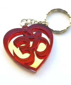 OM red Heart shape keychain 2