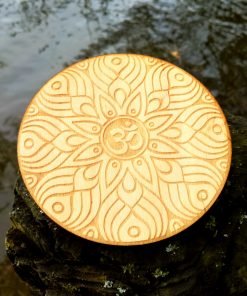 Om AUM wooden coaster laser cut and engraved