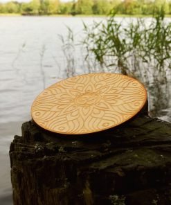 Om AUM wooden coaster laser cut and engraved 1
