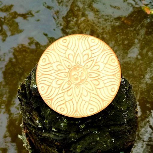 Om AUM wooden coaster laser cut and engraved 2