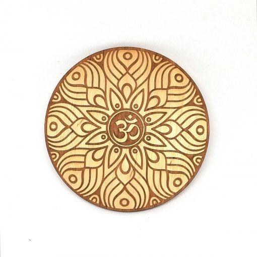 Om AUM wooden coaster laser cut and engraved 111