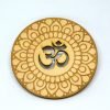 Om Coaster lasercut logo engraved ornament 2