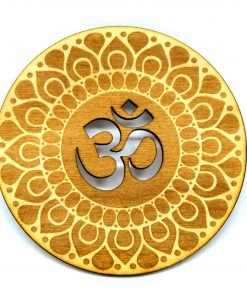 Om Coaster lasercut logo engraved ornament