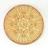 Om coaster engraved from wood