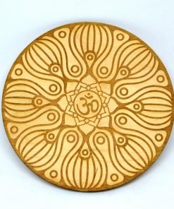 Om wooden coaster laser cut and engraved 1.1