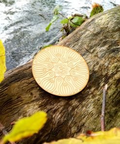 Om wooden coaster laser cut and engraved 2
