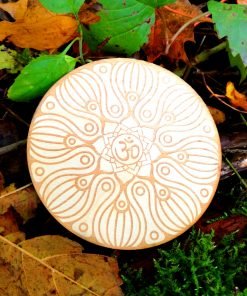 Om wooden coaster laser cut and engraved 6
