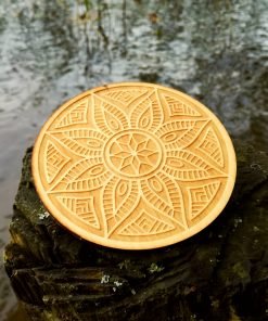 Ornament coaster engraved from wood 1