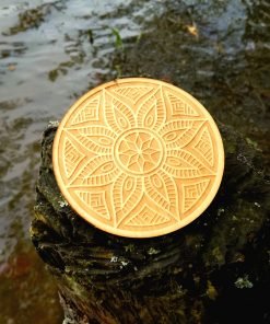 Ornament coaster engraved from wood 3