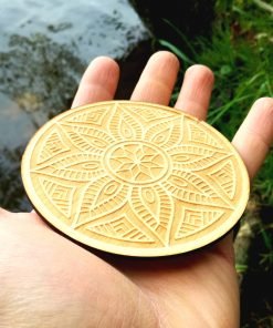Ornament coaster engraved from wood 4