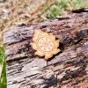 Sudarshana Chakra wooden Brooch 4