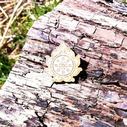 Sudarshana Chakra wooden Brooch