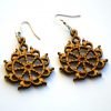 Sudarshana Chakra wooden earrings