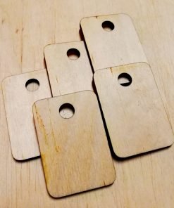 Wooden Number Tag With Custom text and Number - Laser Cut - Dressing Room3