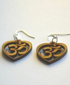 OM wooden earrings 1